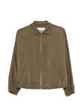 Herno Lyocell Zip Jacket — Olive Green