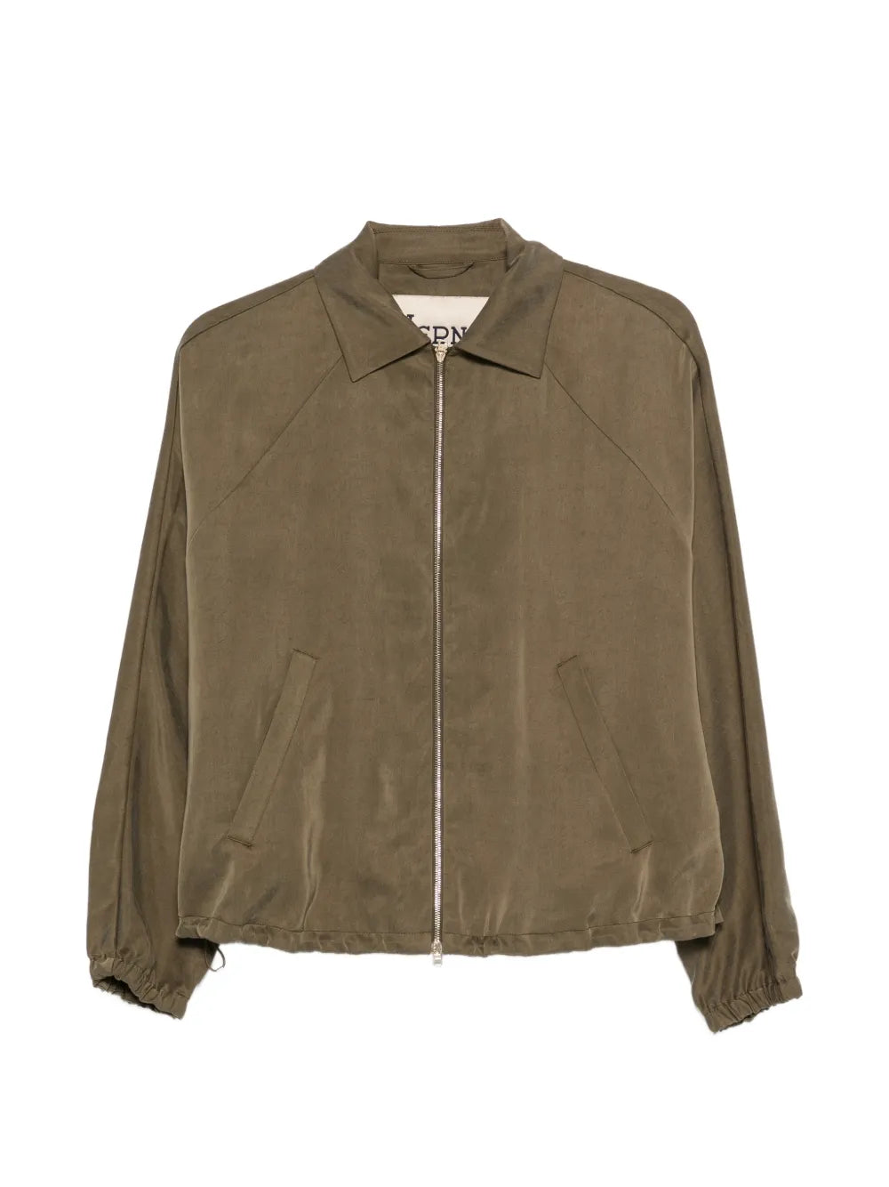 Herno Lyocell Zip Jacket — Olive Green