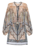 Zimmermann Wanderlust Mini Dress — Beige