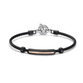 Barakà Rose-Gold Cable Chain Bracelet — Black