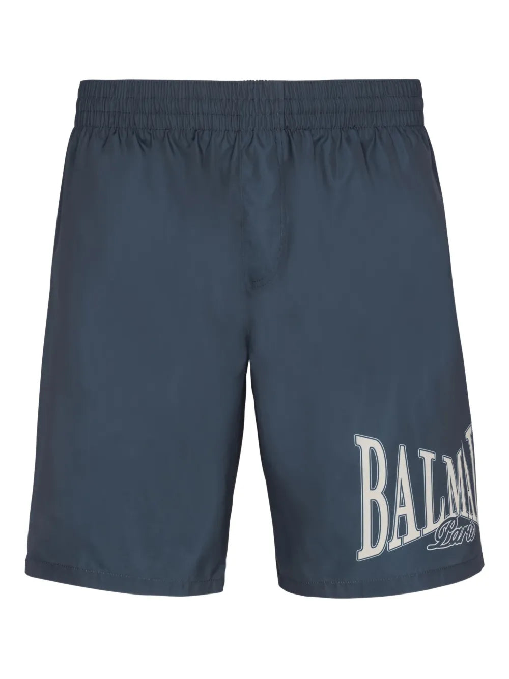 Balmain College-Logo Swim Shorts — Navy