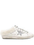 Golden Goose Star-Motif Shearling Sneaker — White