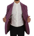 Men's Purple Cashmere Slim Fit Blazer Jacket Clothing