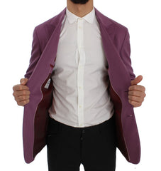 Men's Purple Cashmere Slim Fit Blazer Jacket Clothing