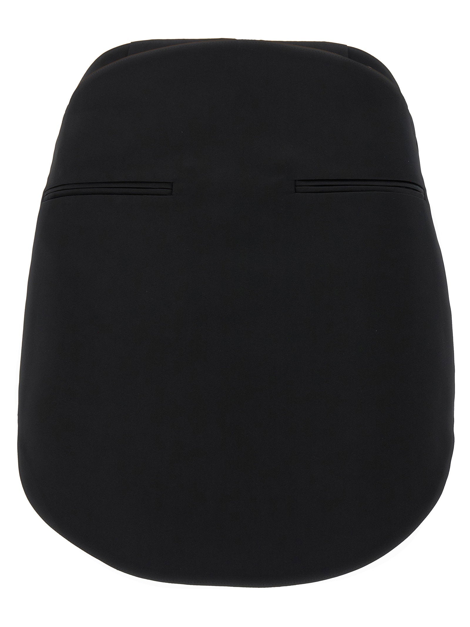 Courreges Circle Satin Skirt — Black