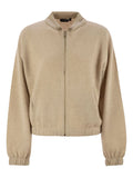 Fabiana Filippi Virgin Wool Blend Bomber Jacket — Beige