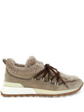 Brunello Cucinelli Shearling-Lined Sneaker — Beige