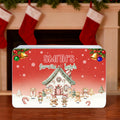 Personalizado 1-8 Gingerbread Men House Pattern Biscuit Tin Storage Box con el título del texto y los nombres de regalo de Navidad para Niños Familia Amigos