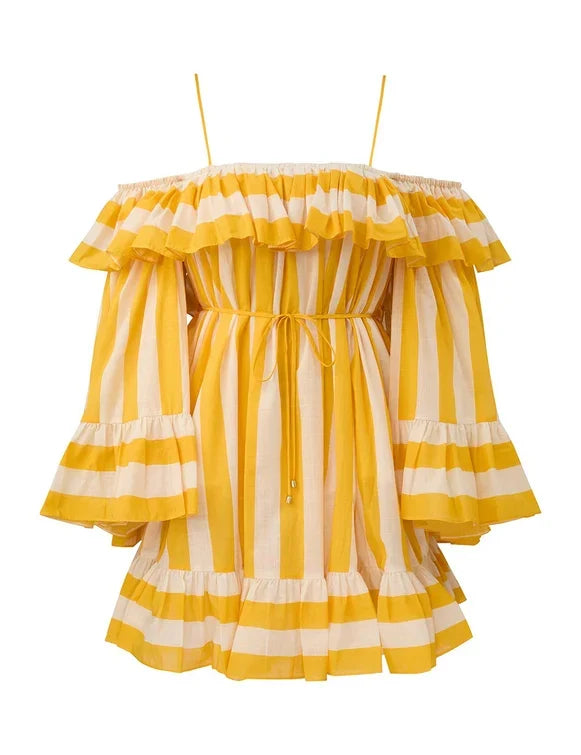 Zimmermann Daylight Mini Dress — Yellow
