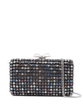 Self-Portrait Crystal-Embellished Chainmail Clutch — Black