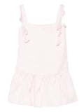 Self-Portrait Taffeta Mini Dress — pink