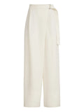 Brunello Cucinelli Adjustable-Belt Trousers — Ivory