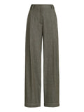 Brunello Cucinelli Denim-Effect Pleated Trousers — Olive