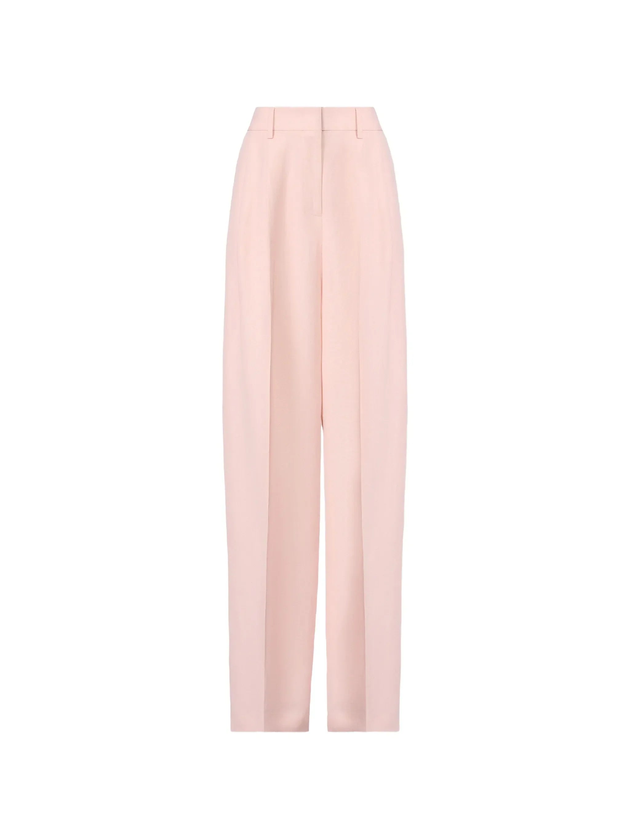 Fabiana Filippi Double-Pleat Wide-Leg Trousers — Pink