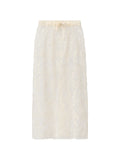Fabiana Filippi Floral Lace Skirt — Beige