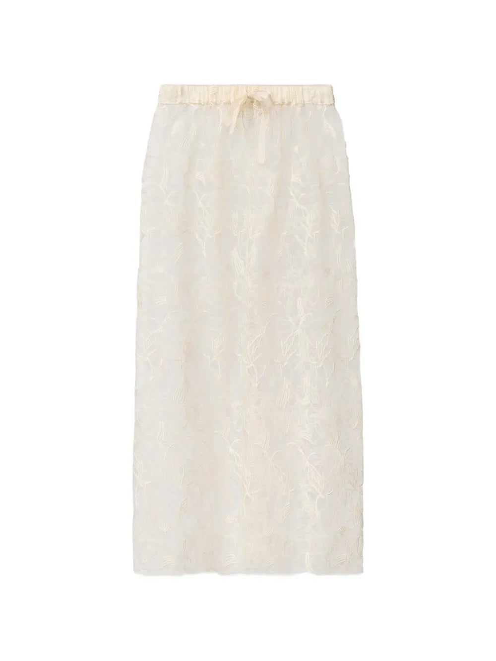 Fabiana Filippi Floral Lace Skirt — Beige