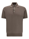 Brunello Cucinelli Cotton Polo Shirt — Taupe