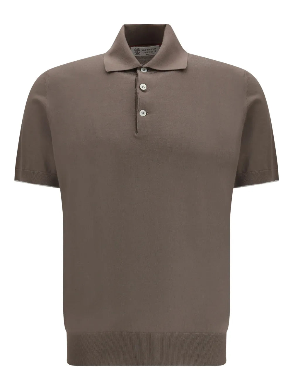 Brunello Cucinelli Cotton Polo Shirt — Taupe