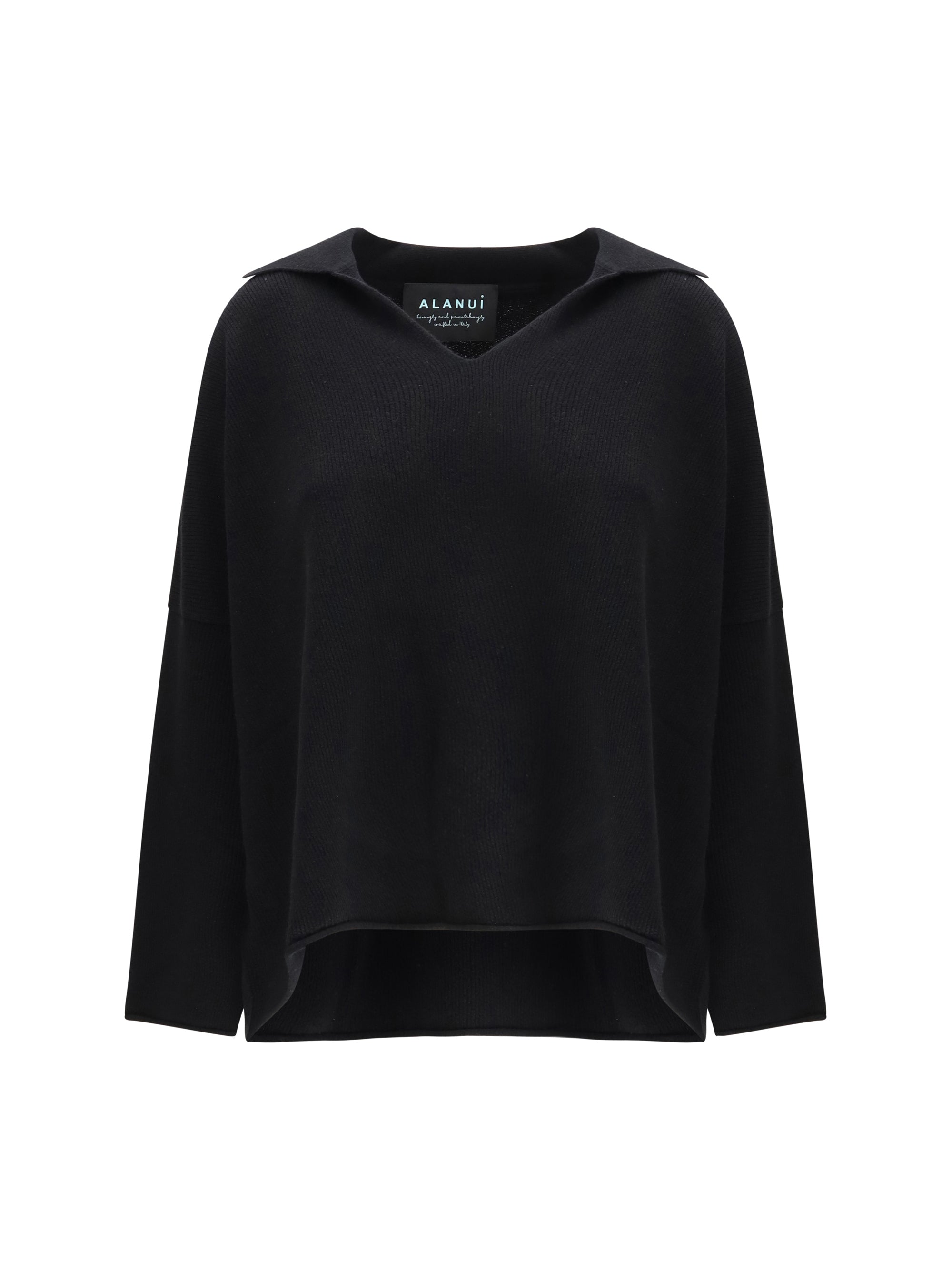 Alanui Polo Collar Sweater — Black