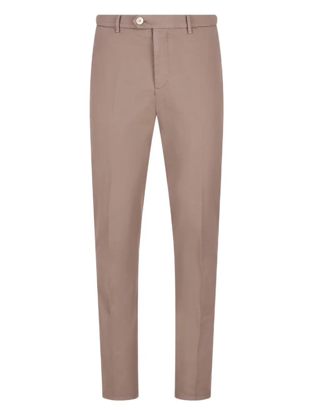 Brunello Cucinelli Belt-Loop Cotton Trousers — taupe