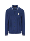 Brunello Cucinelli Cable-Knit Cardigan — Navy