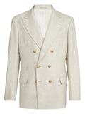 Brunello Cucinelli Prince of Wales Check Blazer — Beige