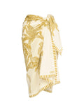 Eres Jungle-Print Cotton-Silk Sarong — Cream