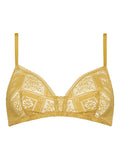 Eres Lace Wireless Triangle Bra — Yellow