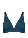 Eres V-Neck Ribbed Bikini Top — Teal