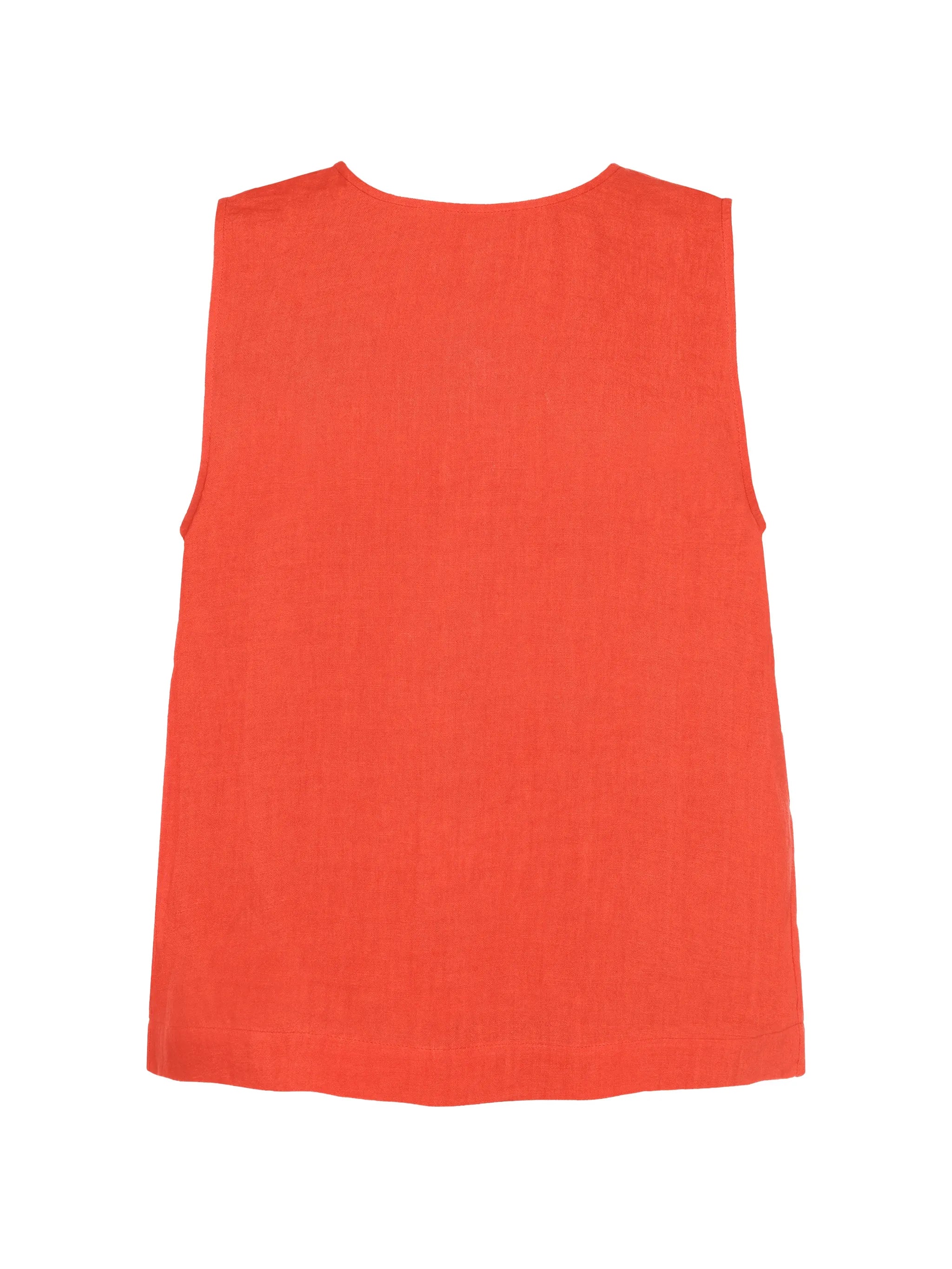 Eres Linen Tank Top — Orange