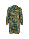 Eres Floral Print Shirt — Blue