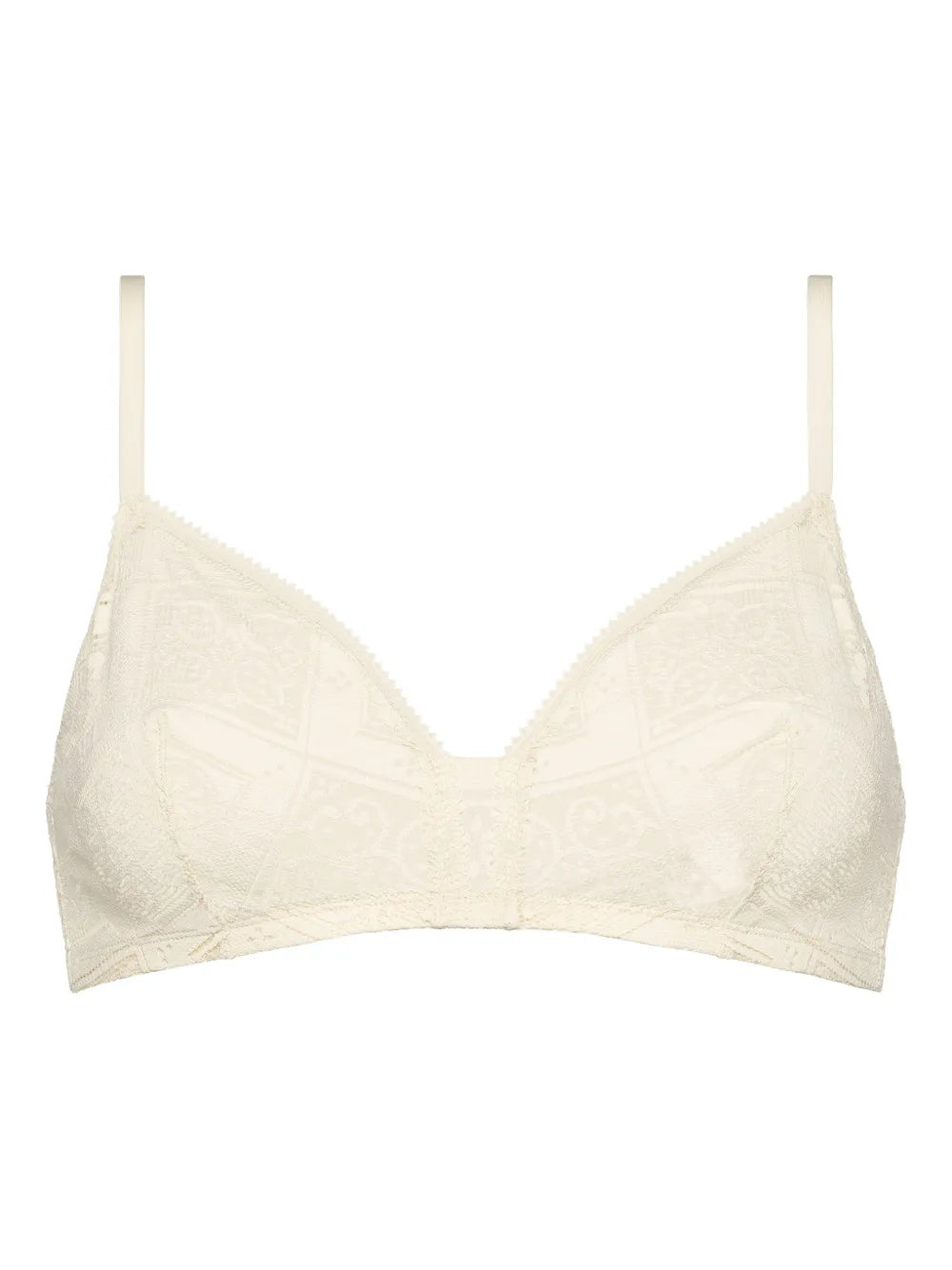 Eres Mosaic Wireless Triangle Bikini Top — Cream