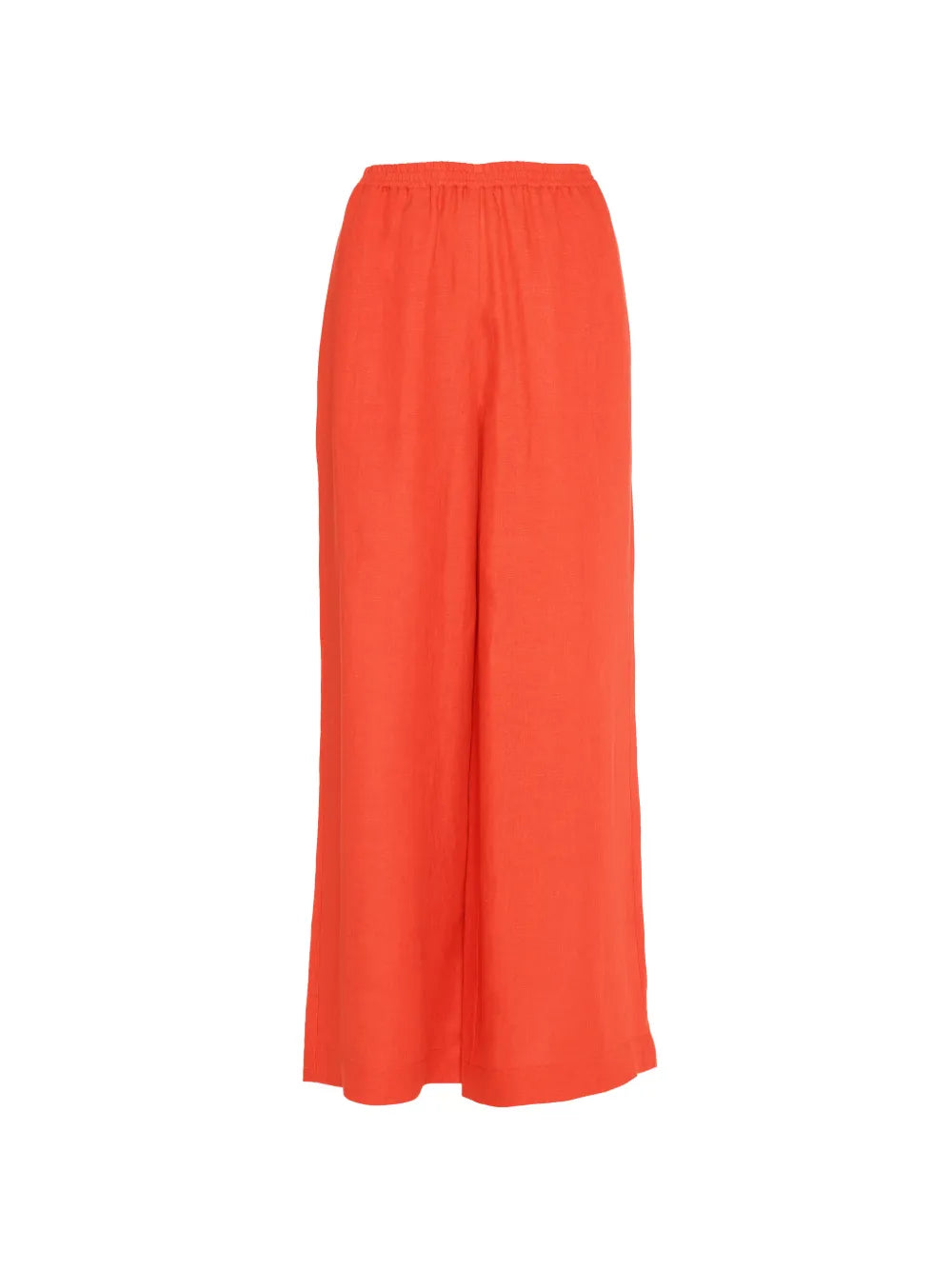Eres Elasticated-Waist Linen Trousers — Orange