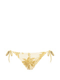 Eres Floral-Print Bikini Bottoms — Gold