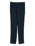 Kiton Drawstring-Waist Linen Trousers — Navy