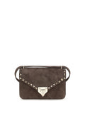 Valentino Garavani Rockstud Mini Shoulder Bag — Brown