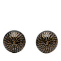 CC Resin and Gold Plated Button Clip On Earrings