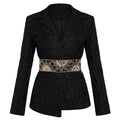 Black Paisley Textured Blazer | PR Sample