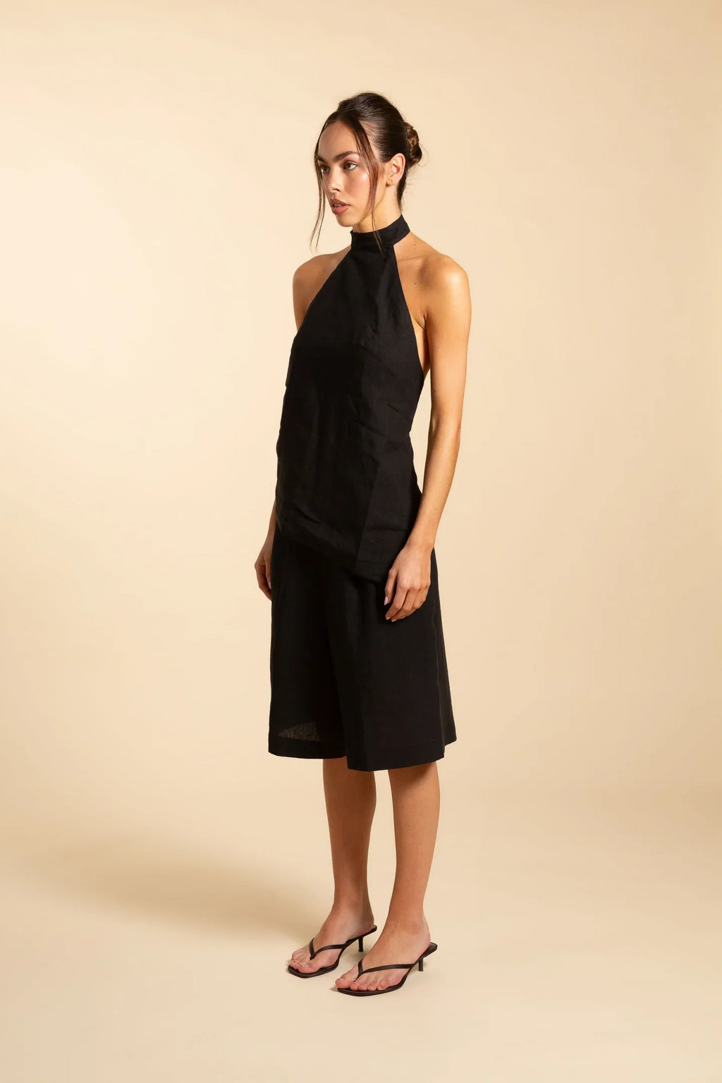 TOP HALTER | NEGRO