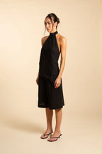 TOP HALTER | NEGRO