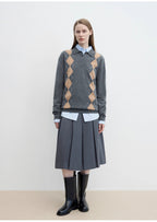 Graduate Machine Washable Wool Polo Neck Sweater Preppy Vintage Top