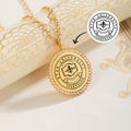 Personalizada grabada Escuela Insignia Circonio Borde Collar con Texto Dainty Joyería Celebración Graduación Regalo para Mujeres Graduados