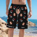 Personalizada Propiedad de XX Cara Foto Hombres Bañador con Nombre y Malla Breve Cumpleaños Aniversario Regalo para Marido Novio