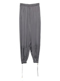 Fabiana Filippi Pleated Drawstring Joggers — grey