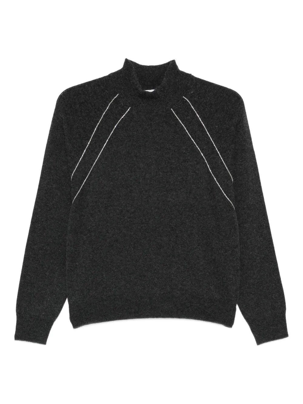Peserico Bead-Detailed Sweater — Charcoal