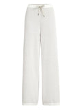 Brunello Cucinelli Drawstring Cotton Trousers — White