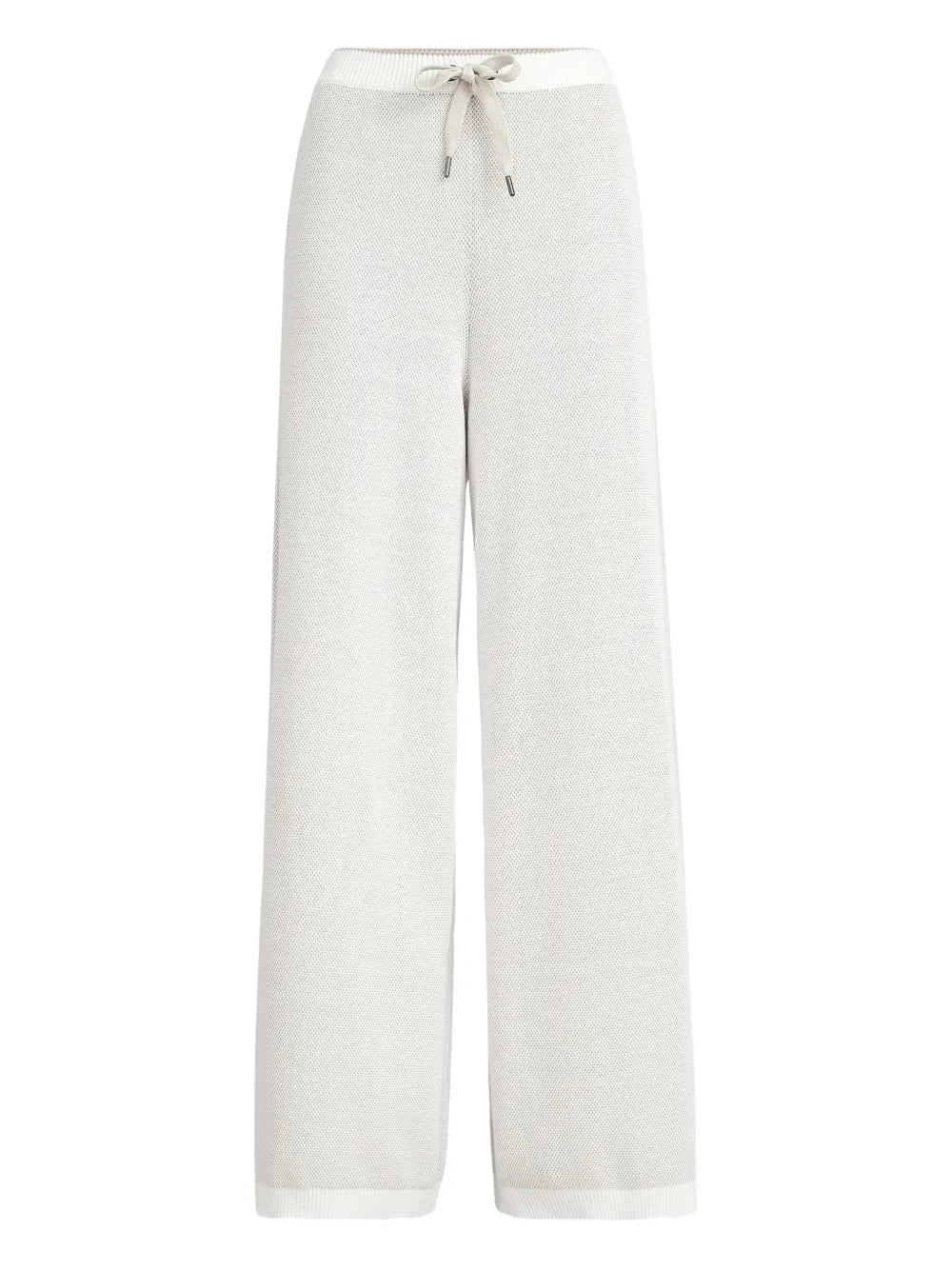 Brunello Cucinelli Drawstring Cotton Trousers — White