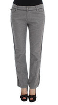 Women's Gray Cotton Straight Fit Casual Pants