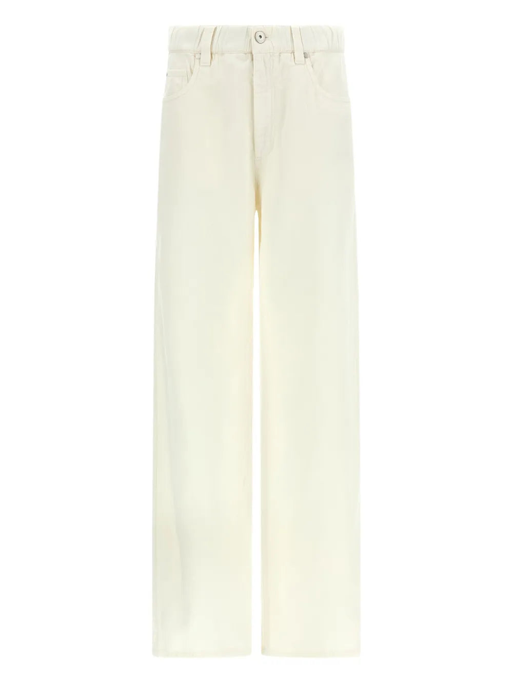 Brunello Cucinelli Elastic Waistband Trousers — Ivory