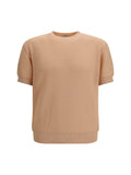 Piacenza Cashmere Cotton and Silk Blend Sweater — Orange